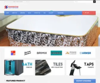 ShanthiStores.com(Tiles & Bathware) Screenshot
