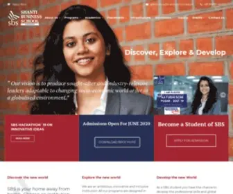Shantibschool.edu.in(Shanti Business School) Screenshot