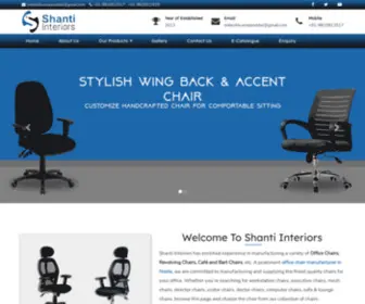 Shantiinteriors.com(Office Chair Manufacturer in Noida) Screenshot