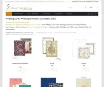 Shantilal-Sons.com(Designer Wedding Cards & Wedding Accessories Mumbai India) Screenshot