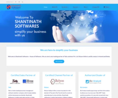 Shantinathsoftwares.com(Software Development Company in India) Screenshot