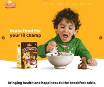 Shantis.com(Breakfast Cereal Products and Corn Flakes Supplier in India) Screenshot