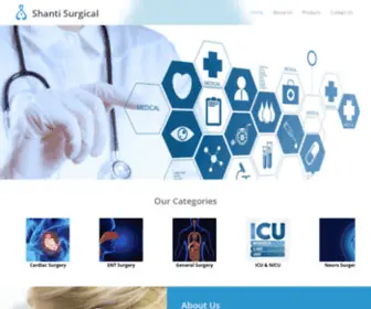 Shantisurgical.co.in(Shanti Surgical) Screenshot