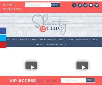 Shanty-2-Chic.com(DIY projects and ideas to build a home one furniture piece at a time) Screenshot
