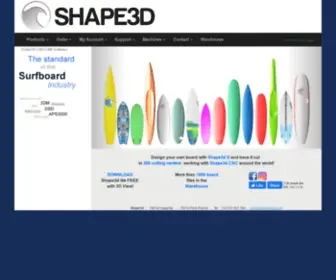 Shape3D.com(Surfboard Design Software) Screenshot