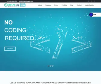 Shapemyapp.com(Create your own Mobile App within 5 mins) Screenshot