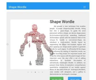 Shapewordle.com(Shape Wordle) Screenshot