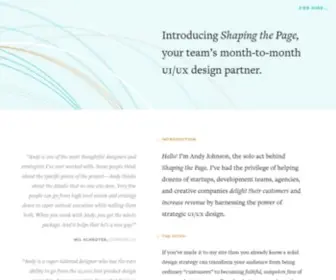 Shapingthepage.com(Shaping the Page) Screenshot