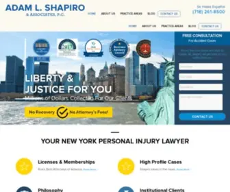 Shapirolawoffice.com(Adam Shapiro Personal Injury Lawyer in Forest Hills Queens) Screenshot