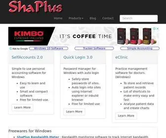 Shaplus.com(Home page of ShaPlus Software) Screenshot