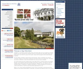 Shapwells.com(The Shap Wells Hotel) Screenshot