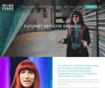 Sharaevans.com(Technology futurist Shara Evans) Screenshot