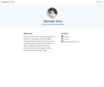 Sharathtelu.com(Sharath Telu) Screenshot