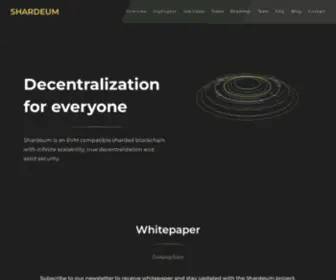 Shardeum.org(EVM compatible sharded blockchain) Screenshot