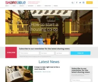Shareable.net(Home) Screenshot