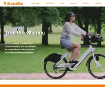 Sharebike.com(Home page for our company) Screenshot