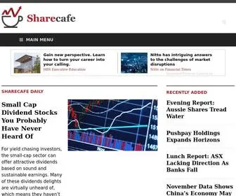 Sharecafe.com.au(News, discussion, expert analysis and data on ASX shares) Screenshot
