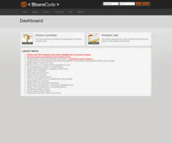 Sharecode.io(ACM Online Judge) Screenshot
