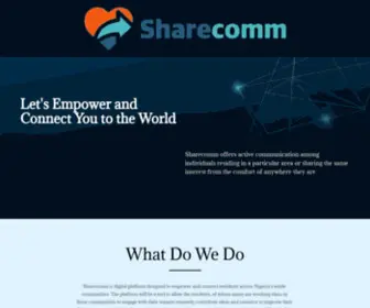 Sharecomm.com.ng(Digital Platform to Empower and Connect) Screenshot