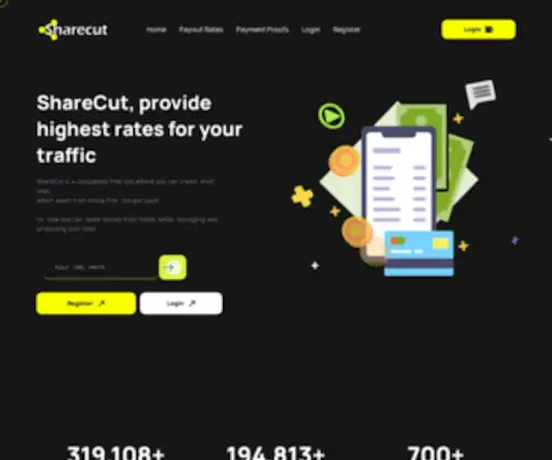 Sharecut.io(Best Paying URL Shortener) Screenshot