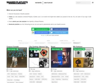 Sharedplaylists.com(Shared Playlists) Screenshot