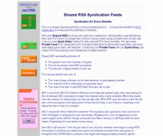 Sharedrss.com(Shared RSS Feeds) Screenshot