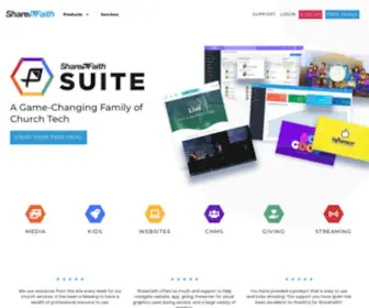 Sharefaith.com(ShareFaith Suite has everything you need to manage your church in one place) Screenshot