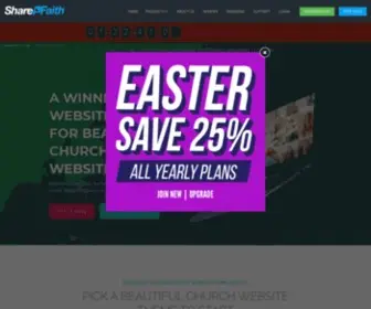 Sharefaithwebsites.net(Church Websites) Screenshot