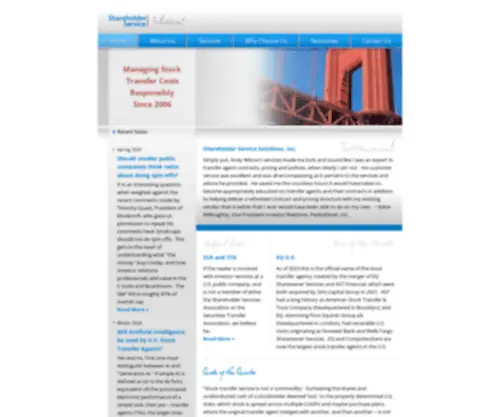 Shareholderservicesolutions.com(Shareholder Service Solutions) Screenshot