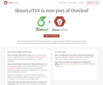 Sharelatex.com(The Online LaTeX Editor) Screenshot