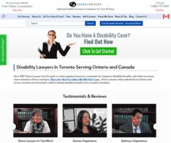 Sharelawyers.com(Toronto Disability Lawyers) Screenshot