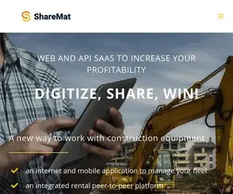 Sharemat.eu(Construction and public works fleet management platform) Screenshot