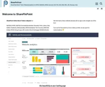 Sharepinpoint.com(SharePoint Stock Tickers for NYSE) Screenshot