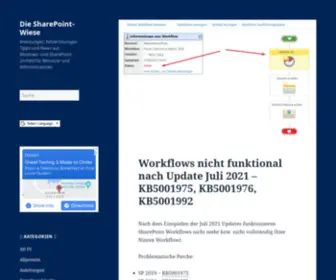 Sharepoint-Wiese.de(Die SharePoint) Screenshot