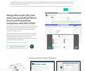 Sharepointdocumentmerge.com(SharePoint Document Merge) Screenshot