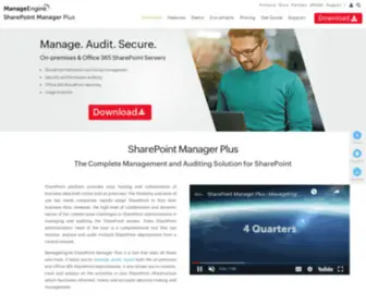 Sharepointmanagerplus.com(Web-based SharePoint Management, Auditing and Reporting Solution) Screenshot