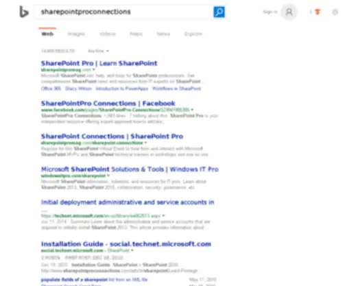 Sharepointproconnections.com(Sorry, site is currently down) Screenshot