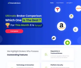 Sharesbrokers.com(Online Stock Brokers Comparison) Screenshot