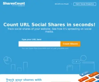 Sharescount.com(Social Share Count Checker) Screenshot