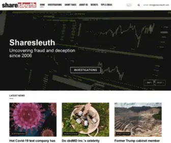 Sharesleuth.com(Sleuth) Screenshot