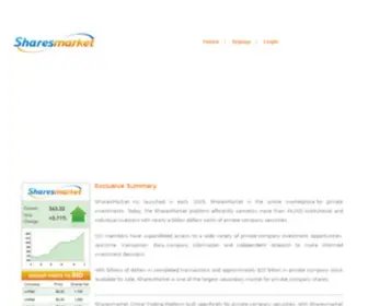 Sharesmarket.com(The Secondary Market for Alternative Investments) Screenshot