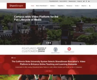 Sharestream.com(ShareStream’s video platform for education) Screenshot