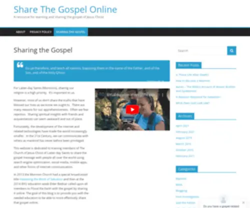 Sharethegospelonline.org(Sharing the Gospel) Screenshot