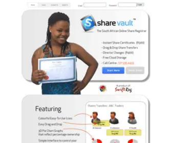 Sharevault.co.za(ShareVault Share Certificate Services) Screenshot