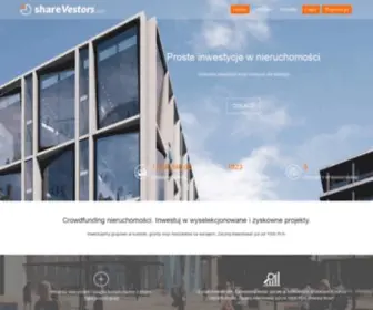 Sharevestors.com(Crowdfunding udziałowy) Screenshot