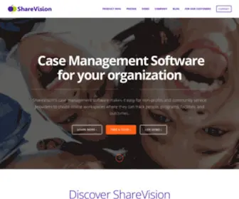 Sharevision.ca(Your nonprofit case management software) Screenshot
