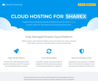 Sharexhosting.com(ShareX Hosting) Screenshot