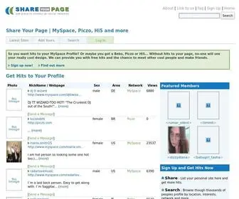 Shareyourpage.com(Share your personal page) Screenshot