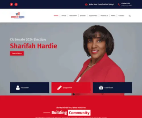 Sharifahhardieforsenate.com(Sharifah Hardie for CA Senate 2024) Screenshot