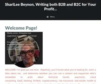 Sharileebeynon.com(Welcome Page) Screenshot